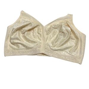 * Playtex 50DDD lined full coverage padded straps wireless bra Tan Comfort Strap